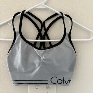 Calvin Klein Women's Black and Gray Sports Bra